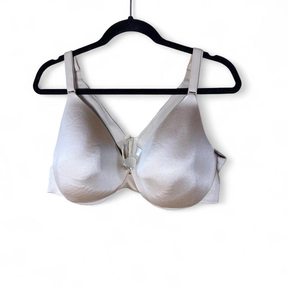Cacique Beige Front Closure Padded Bra 42D Tan Cream Lingerie